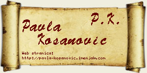 Pavla Kosanović vizit kartica